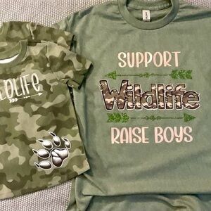 Boy Mama shirt with matching twin/ sibling shirt bundle!